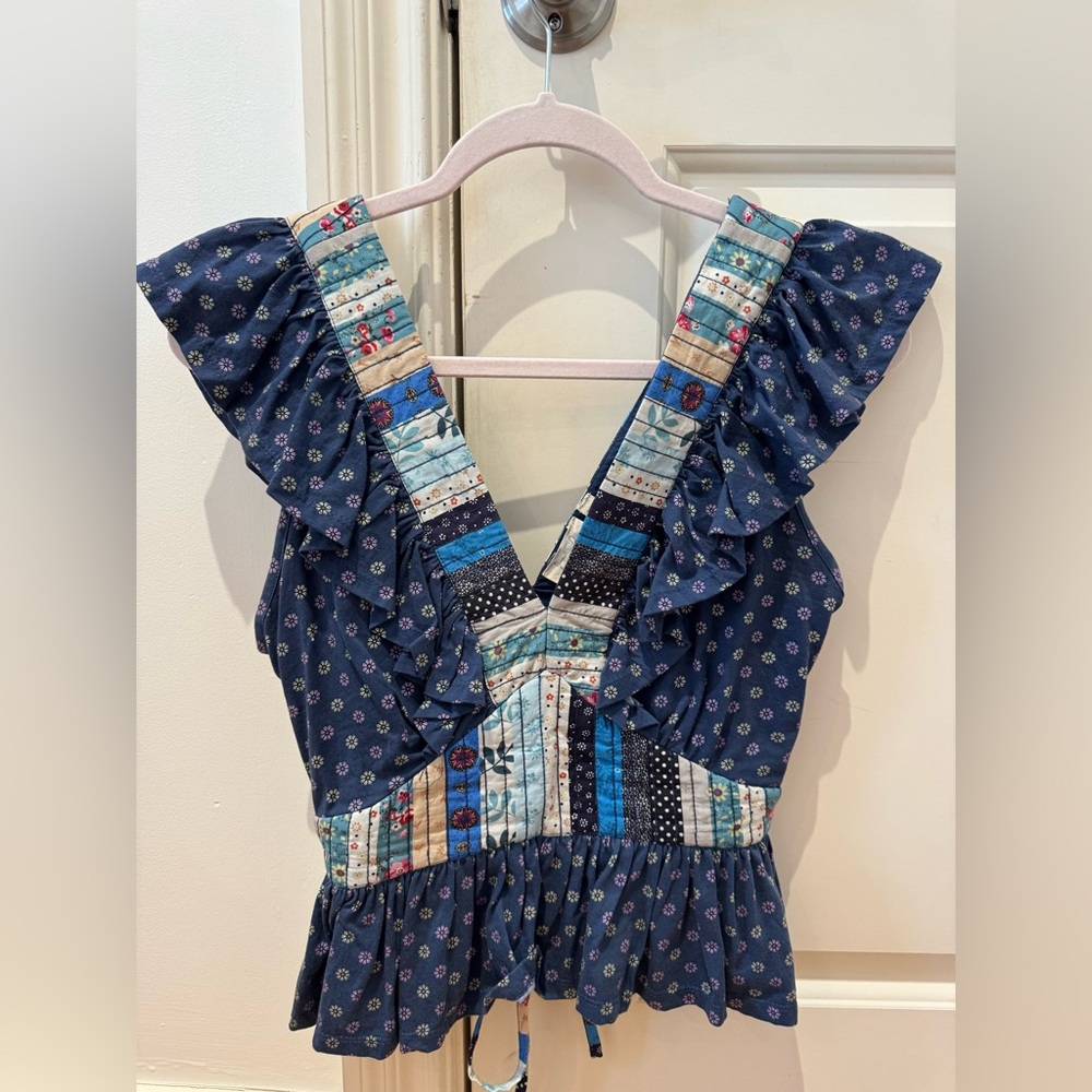 Anthropologie patchwork top